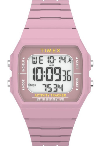 Reloj Timex Timex Activity & Step Tracker Pink - Tw5m55800 Color De La Malla Rosa Pálido Color Del Bisel Rosa Pálido Color Del Fondo Gris