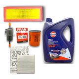 Kit Fiat Palio 1.4 Evo Fire 4 Filtros + Aceite Gulf 15w40 