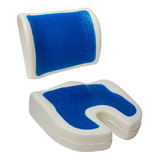 Cojin Coxis Soporte Lumbar Gel Memory Foam Combo Antiescaras