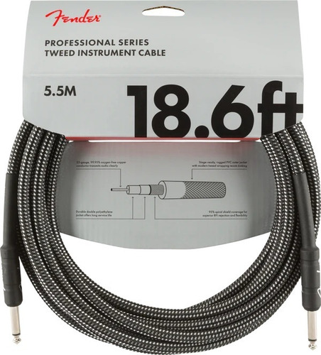 Cable Fender Plug Pro 18.6 5.5 M Linea Guitarra Bajo Metros