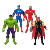 Bonecos Vingadores Thor Capitão América Hulk Homem De Ferro