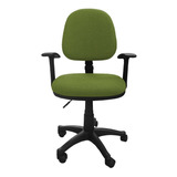 Silla Escritorio Lizza Media Contac Verde Manzana Con Brazos