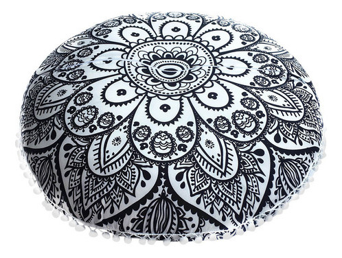 Almohadas De Suelo Tipo Mandala De Estilo Indio W, Cojín [u]