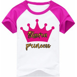 Camiseta Princesa Personalizada Com Nome, Roupa Criança