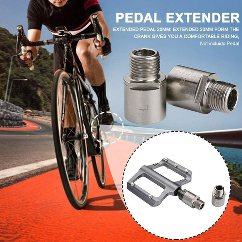 Extensor De Pedal De Bicicleta, 1 Par De 0.787 In Cromo Moli