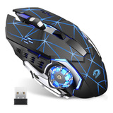 Ratón Gamer Uciefy T85 Inalambrico Led Starry Negro