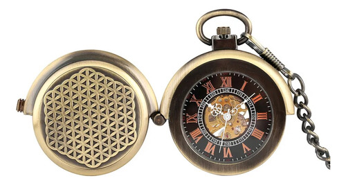 Reloj De Bolsillo Mecánico De Bronce Steampunk