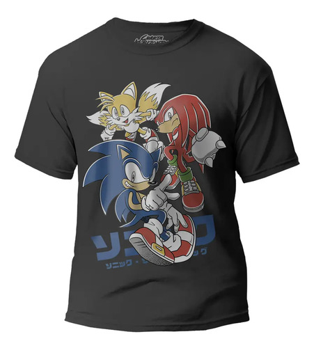Playera Sonic Knuckles Tails B Sega Genesis Kanji