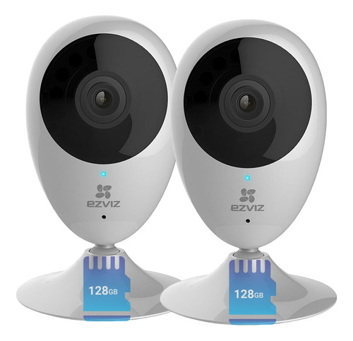 Kit X2 Camara Seguridad Wifi 1080p Ezviz + 2 Memorias 128gb