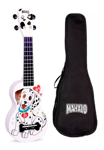 Ukelele Soprano Mahalo Ma1dawt Dalmata Blanco C/funda