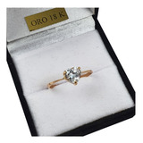 Anillo De Oro 18k Cintillo Corazón Garantía Por Vida Cds A6c