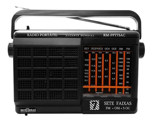 Rádio Motobrás Rm-pft73ac 7 Faixas Fm