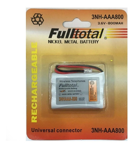 Bateria Telefono Fulltotal 800mah 3.6v Recargable Nickel