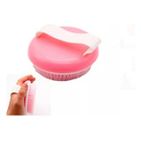 Cepillo Para Ducha Limpiador Corporal Ergonómico Color Rosa 