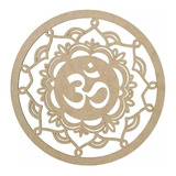 Mandala Decorativa Om (paz E Equilíbrio) 60cm Mdf - Crú 