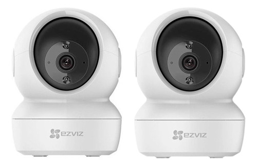 Kit De Cámara De Seguridad Ezviz C6n 2mp Fhd Wifi 2un, Color Blanco