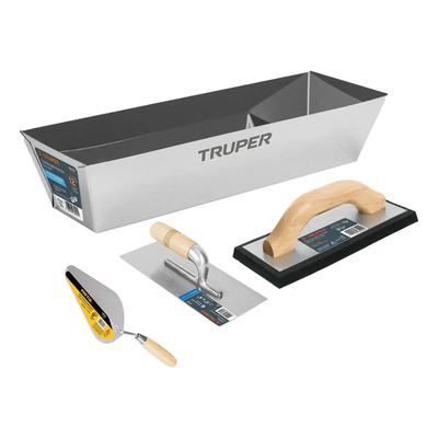 Box Para Albañil, Cuchara + Charola + Llana + Flota, Truper | Envío gratis