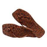 Chinelo Havaianas Slim Square Velvet Ferrugem