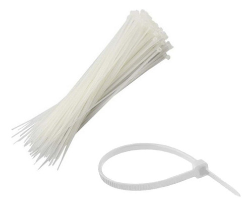 500 Unidades Abraçadeira Nylon Enforca Gato Branco 3,6x300