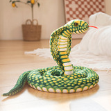 Pelucia Cobra Naja 80 Cm Boneco Animal Realista Simulação