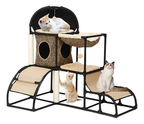Mueble Torre Rascador Para Gatos Árbol Casa Hamaca Trepador