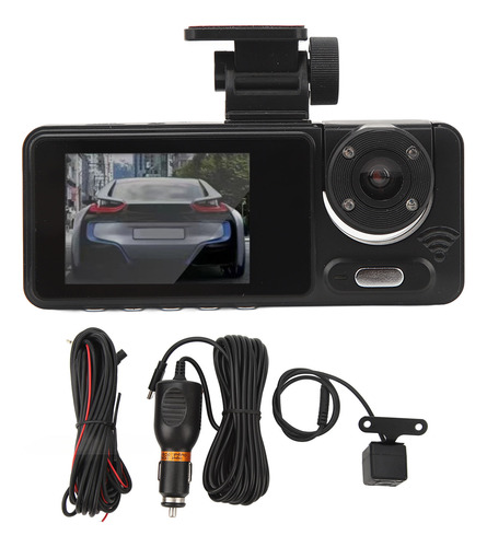 Cámara Grabadora De Coche 1080p Dash Cam Con Triple Lente, 2