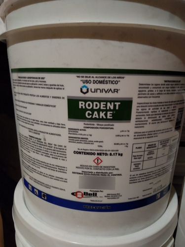 Rodent Cake Rodenticida Difacinona Rata Cubeta 8kg 