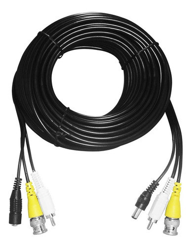Cable Siames Cctv De 20 Metros Para Video, Corriente Y Audio