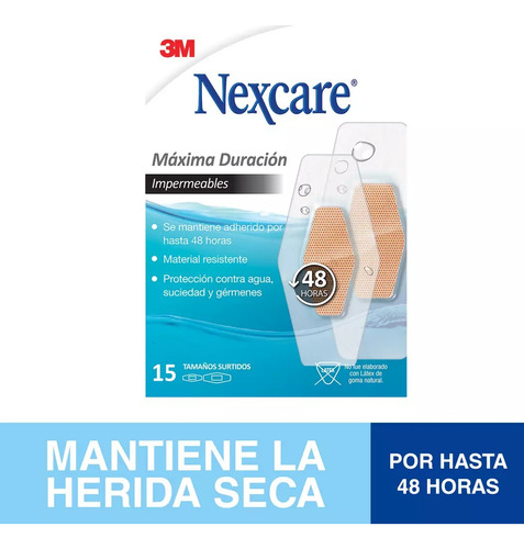 Nexcare Parches Impermeables Máxima Duración 15 Unidades