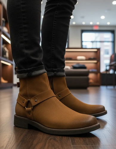 Botas Levis Vaqueras Hombre 2224453 Cafés Casual Originales