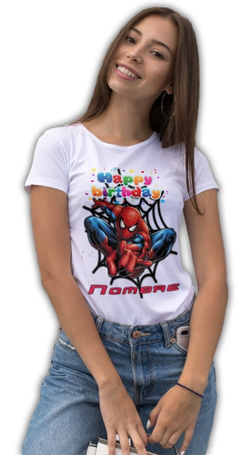 Playera Sublimada Spiderman Araña Personalizada Multitallas