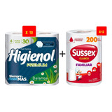 Papel Higiénico Higienol Premium + Rollos Cocina Sussex 200