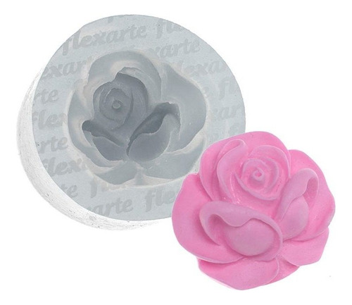 Molde De Silicone 425 - Rosa Média Oktyabrina - Flexarte