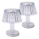 Mini Lámpara De Mesa Cristal Acrílico Decoración, Pilas 12pz