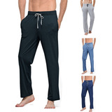 Pantalones De Pijama Cómodos Algodón Informales Para Hombre