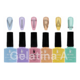 Gama De Gel Uv Efecto Vitral Gelatina X 6 Piezas Para Uñas