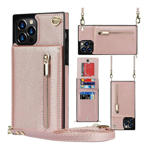 Funda Para iPhone 11 12 13 Tipo Cartera Desmontable 2 En 1