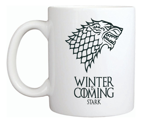 Taza Blanca - Game Of Thrones - Casa Stark