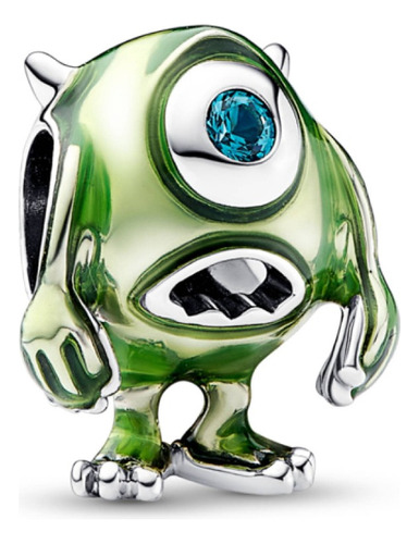 Charm Monstruo Mike Wazowski En Plata 925 Silver Heart