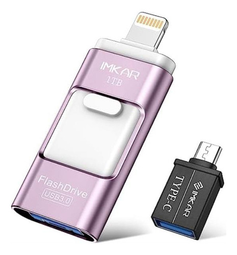 Imkar 1tb Photo Stick Para iPhone Flash Drive, iPhone Memory