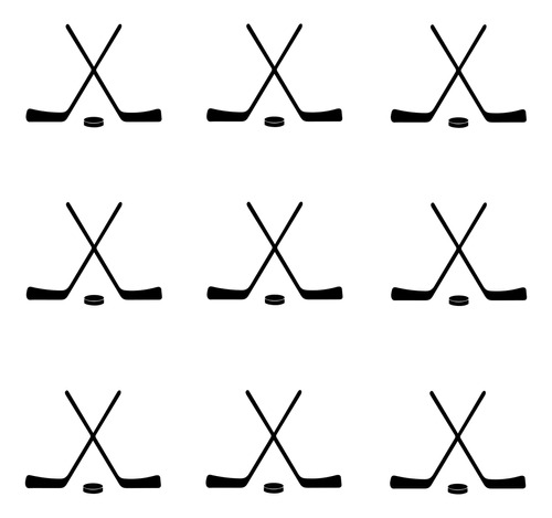 36 Unids/set Hockey Cross Sticks Patrn Vinilo Adhesivo De Pa