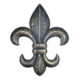 Placa De Pared De Metal Fleur De Lis De 8 Pulgadas