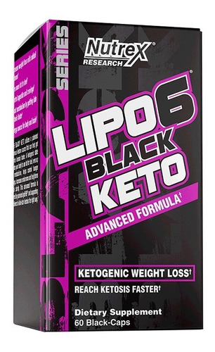 Nutrex Lipo-6 Black Keto Quemador De Grasa Cetogenico 60 Cap