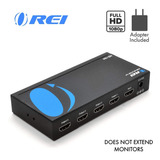 Orei Hd-104 1x4 4 Ports Hdmi Powered Splitter For Full Hd 10