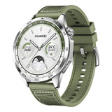 Reloj Inteligente Huawei Watch Gt4 Verde Bosque 46mm Color De La Caja Plateado Color Del Bisel Plateado/verde Diseño De La Malla Silicona