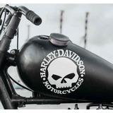 Vinil Sticker Calcomanía Para Moto Harley Davidson Skull