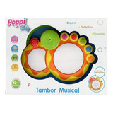 Tambor Doble Musical Con Luz Interactivo Infantil Poppi