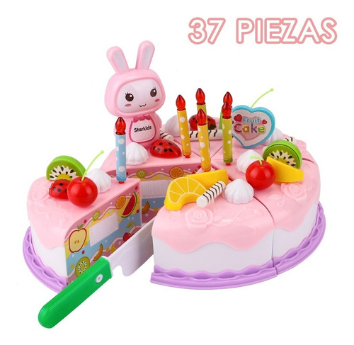 Juegos De Pastel Cumpleaños Con Velcro Juego Niños 37 Piezas