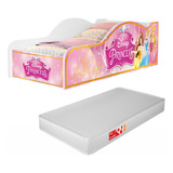  Cama Infantil Meninas De Princesas Castelo Com Colchão Rosa