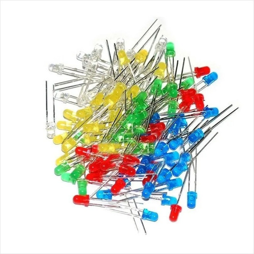 Pack De 100 Diodos Led 3mm (5 Colores)